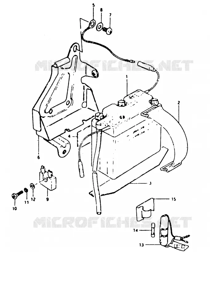 BATTERIE Suzuki MOTO 50 TS-ER 1983  TS50ERKDBD(Z/D)