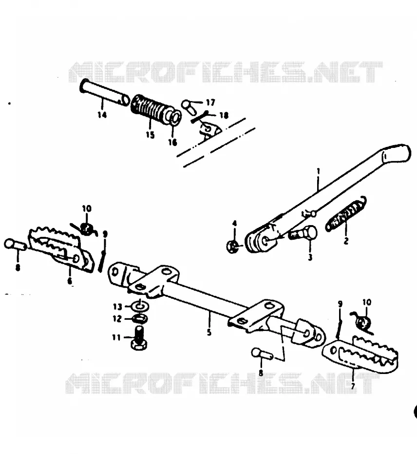 BEQUILLE - REPOSE PIED Suzuki MOTO 125 TS 1979  TS125N