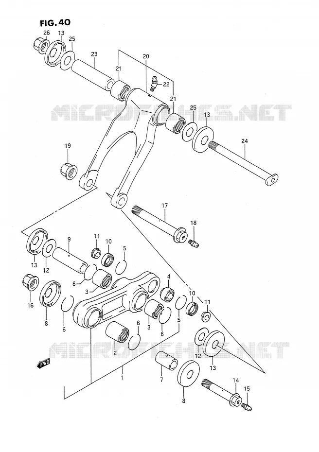 BIELLETTE D'AMORTISSEUR (MODELE K/L) Suzuki MOTO 250 RMX 1989  RMX250K(E3)