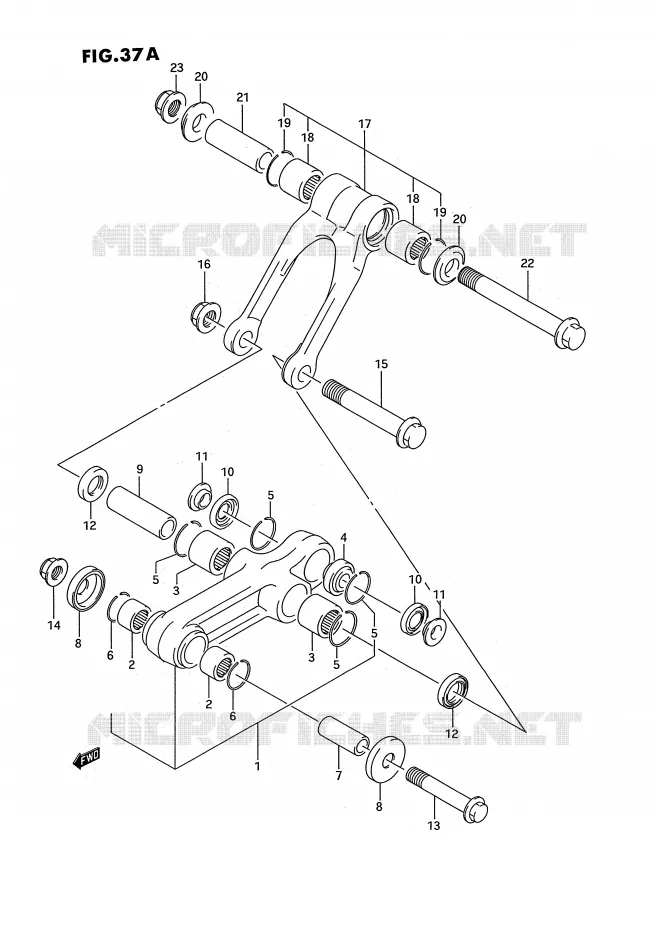 BIELLETTE D'AMORTISSEUR (MODELE L/M/N/P/R/S) Suzuki MOTO 80 RM 1985  RM80F(E3)