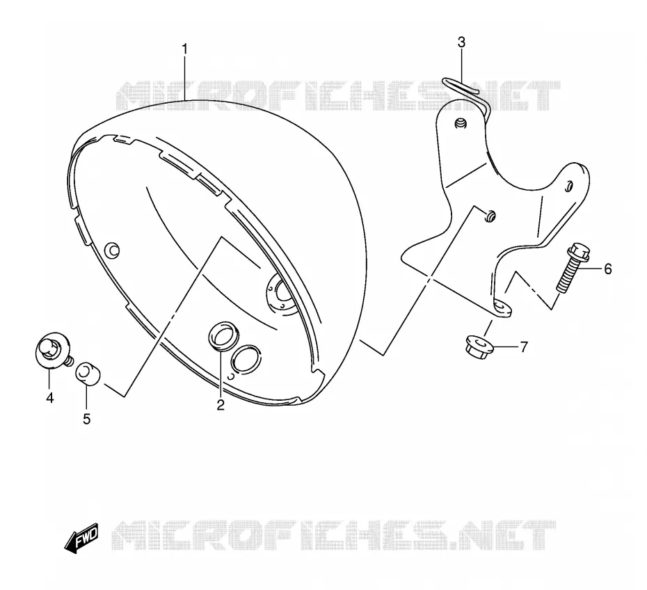 BOL DE PHARE (MODELE K1/K2/K3/K4) Suzuki MOTO 800 VOLUSIA 2005  VL800K5(E2)