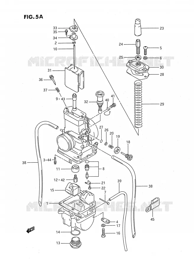 CARBURATEUR (MODELE K/L/M/N/P/R/S) Suzuki MOTO 80 RM 1986  RM80XG(E2)
