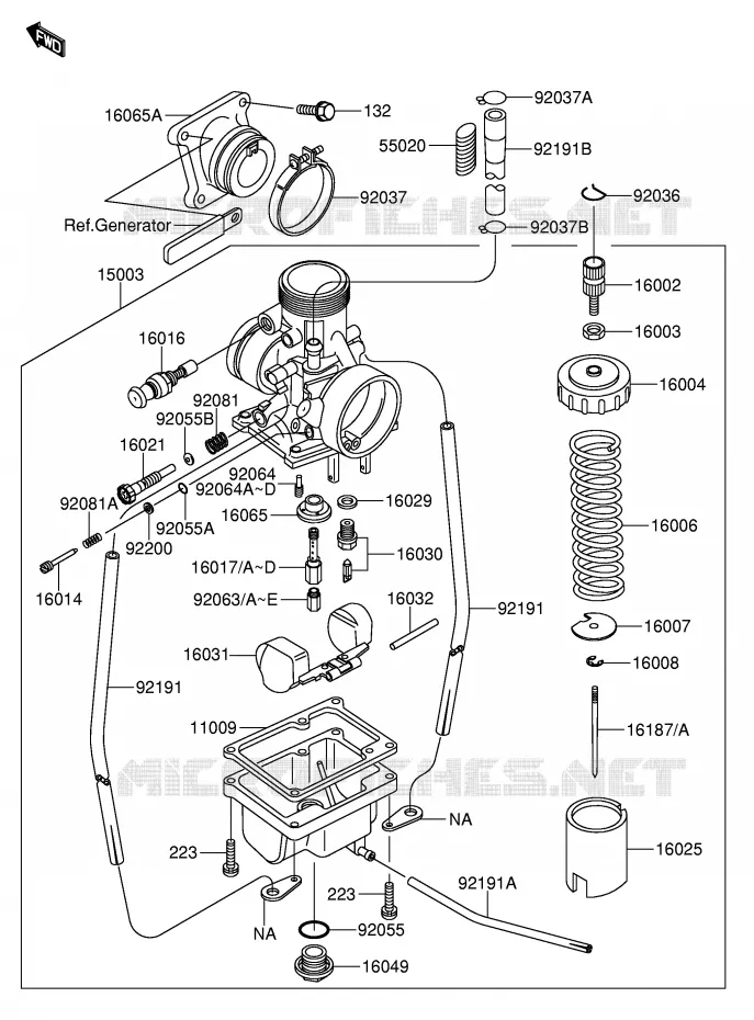 CARBURATEUR Suzuki MOTO 65 RM 2003  RM65K3(E28)