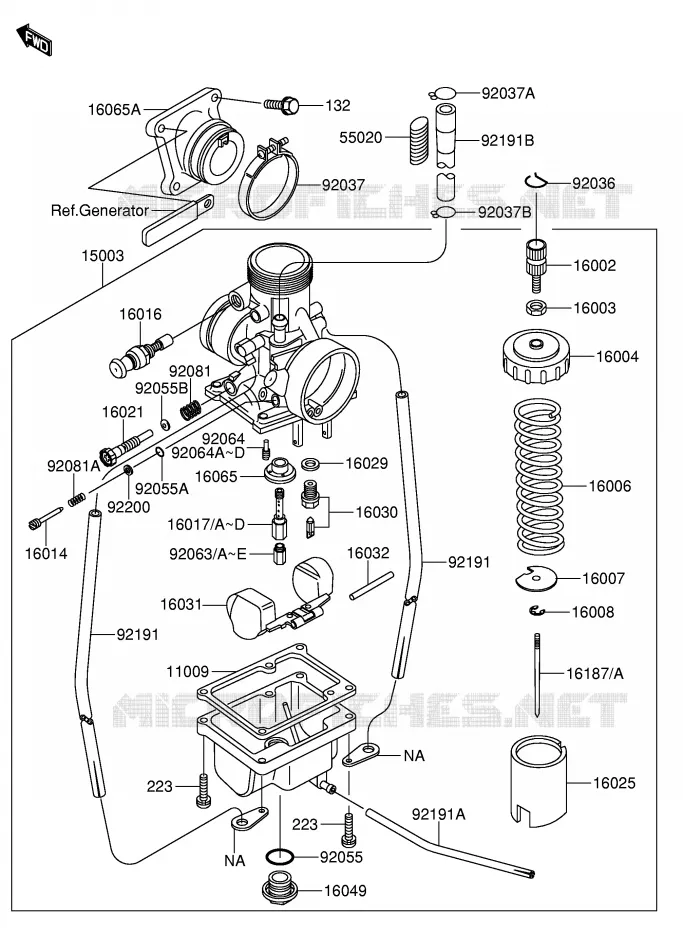 CARBURATEUR Suzuki MOTO 65 RM 2003  RM65K3(E3)