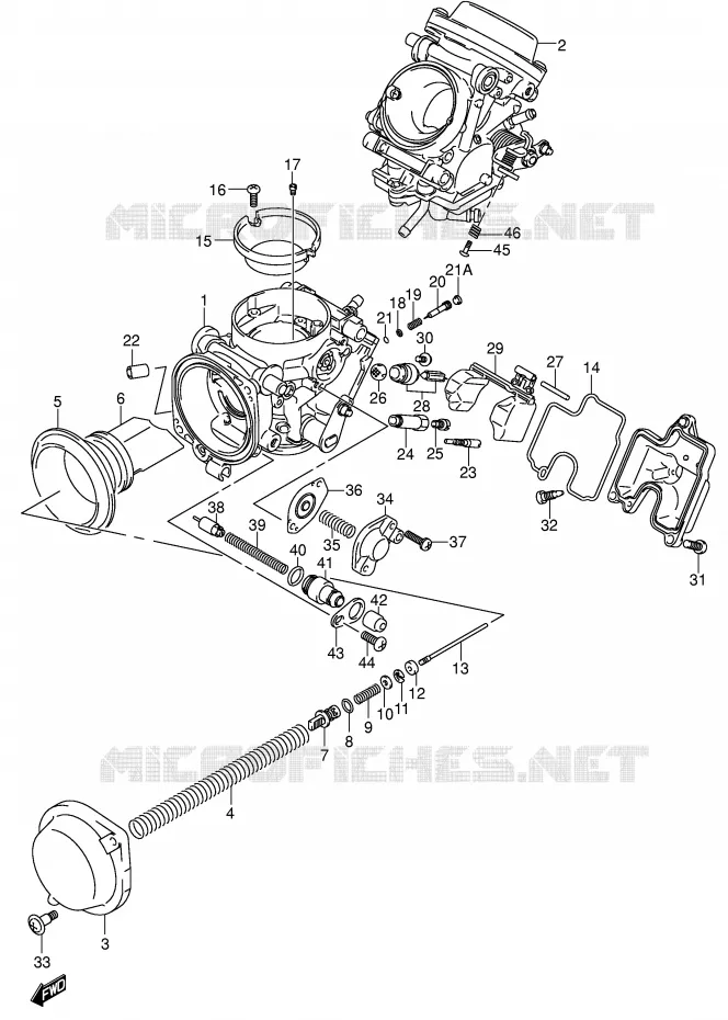 CARBURATEUR Suzuki MOTO 650 SV 2000  SV650UY(E2)