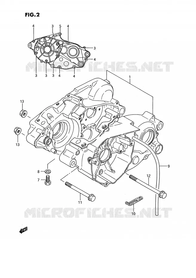 CARTER (MODELE G/H/J) Suzuki MOTO 80 RM 1985  RM80F(E3)