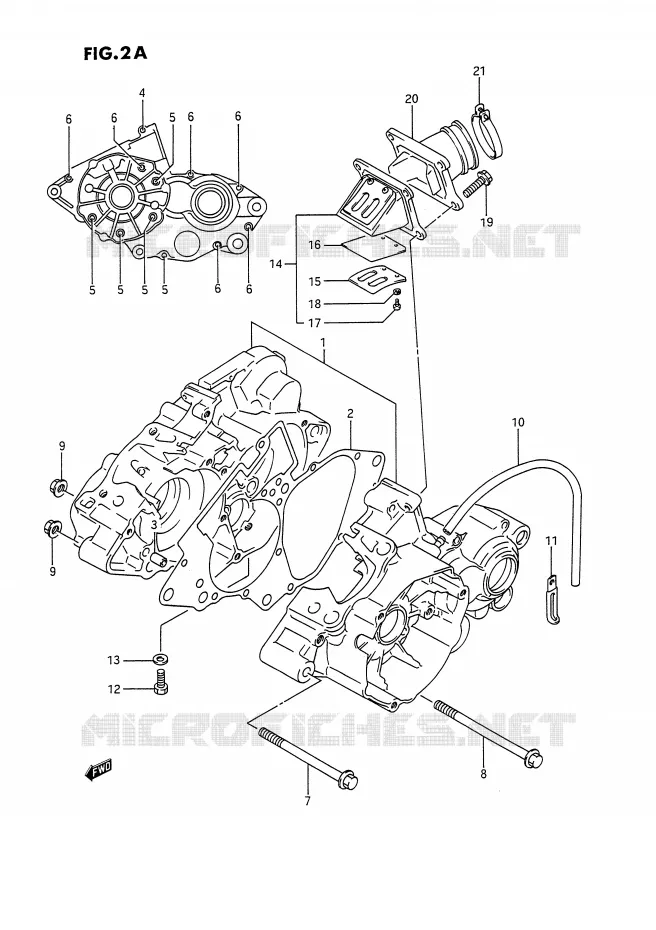 CARTER (MODELE K) Suzuki MOTO 80 RM 1994  RM80R(E3)