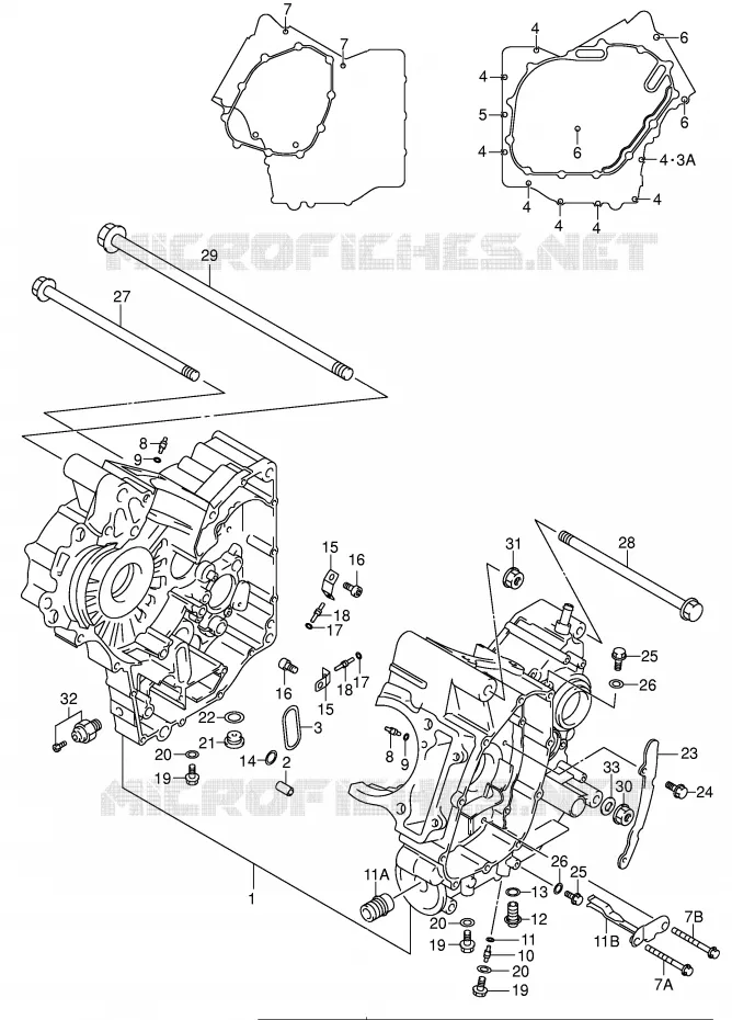 CARTER (MODELE K1/K2) Suzuki MOTO 650 SV-S 2002  SV650SUK2(E2)