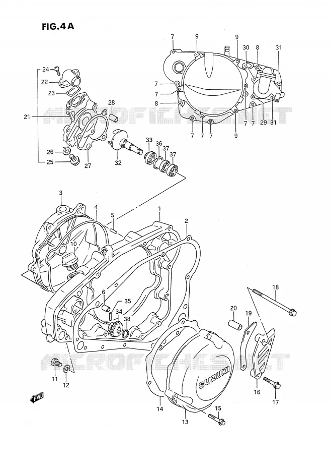 CARTER (MODELE L/M/N/P/R/S/T) Suzuki MOTO 250 RMX 1994  RMX250R(E3)