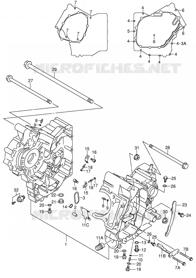 CARTER (MODELE X/Y) Suzuki MOTO 650 SV-S 2000  SV650SUY(E2)