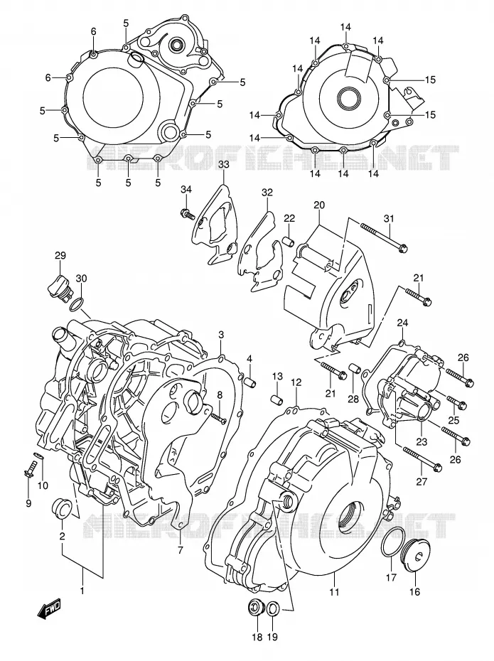 CARTER Suzuki MOTO 1000 SV 2003  SV1000S2K3(E2)
