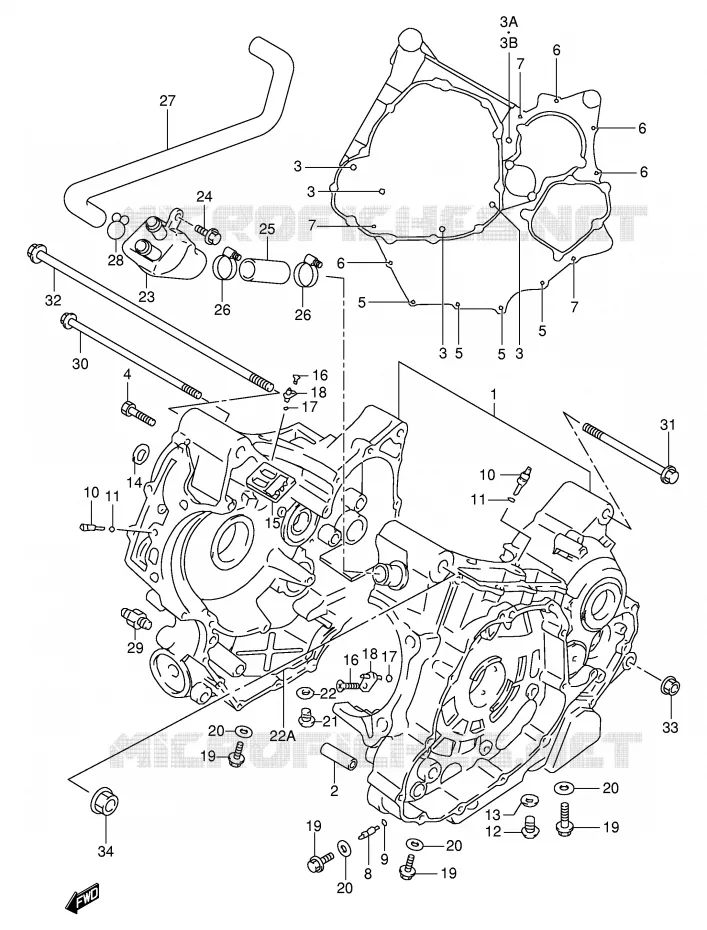 CARTER Suzuki MOTO 1000 TL-R 2000  TL1000RY(E2)