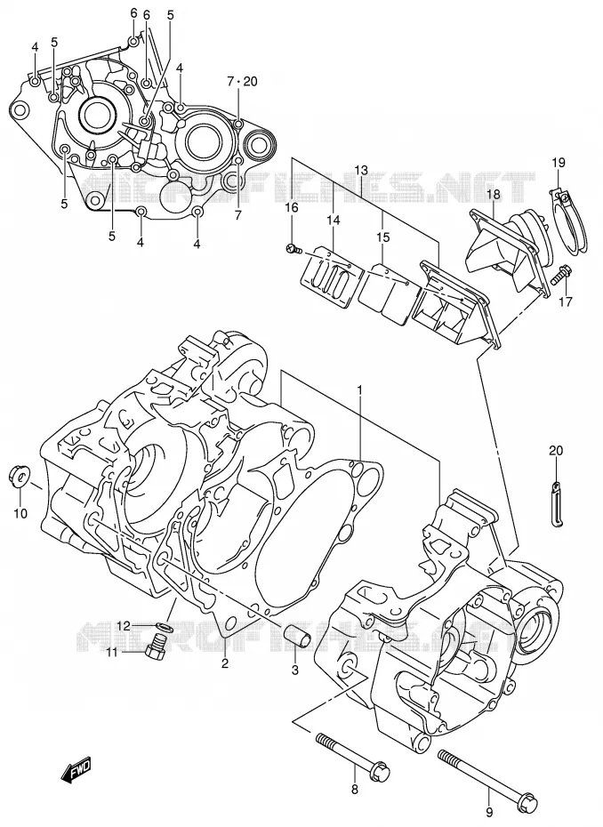 CARTER Suzuki MOTO 125 RM 2002  RM125K2(E3/E28)