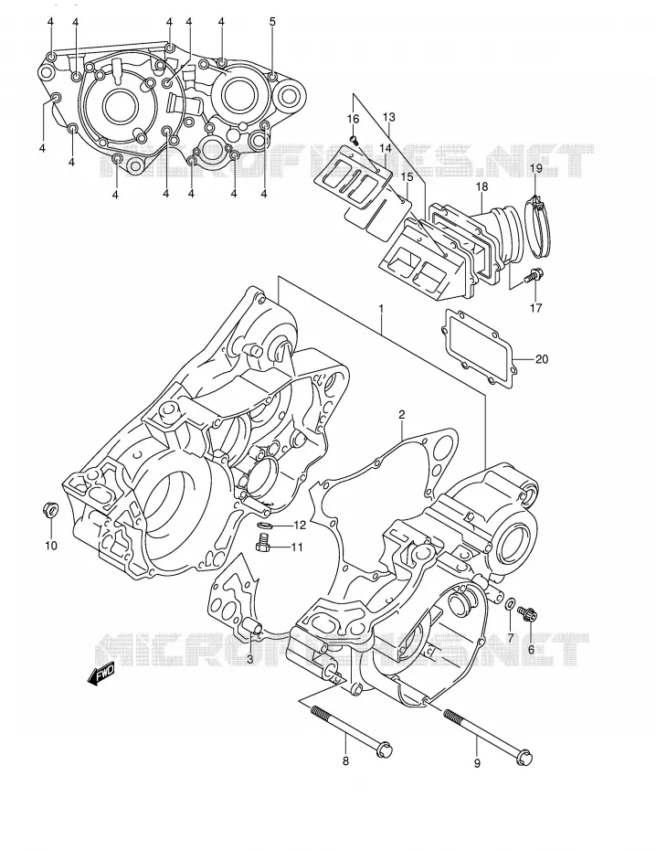 CARTER Suzuki MOTO 250 RM 2002  RM250K2(E2)