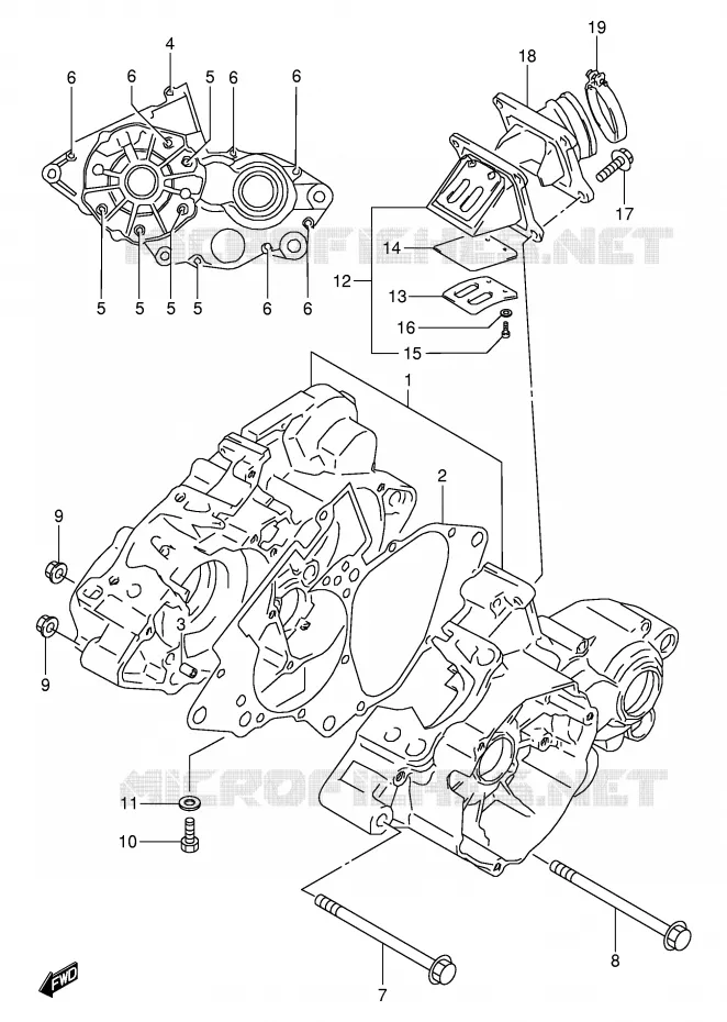 CARTER Suzuki MOTO 80 RM 1998  RM80W(E24)