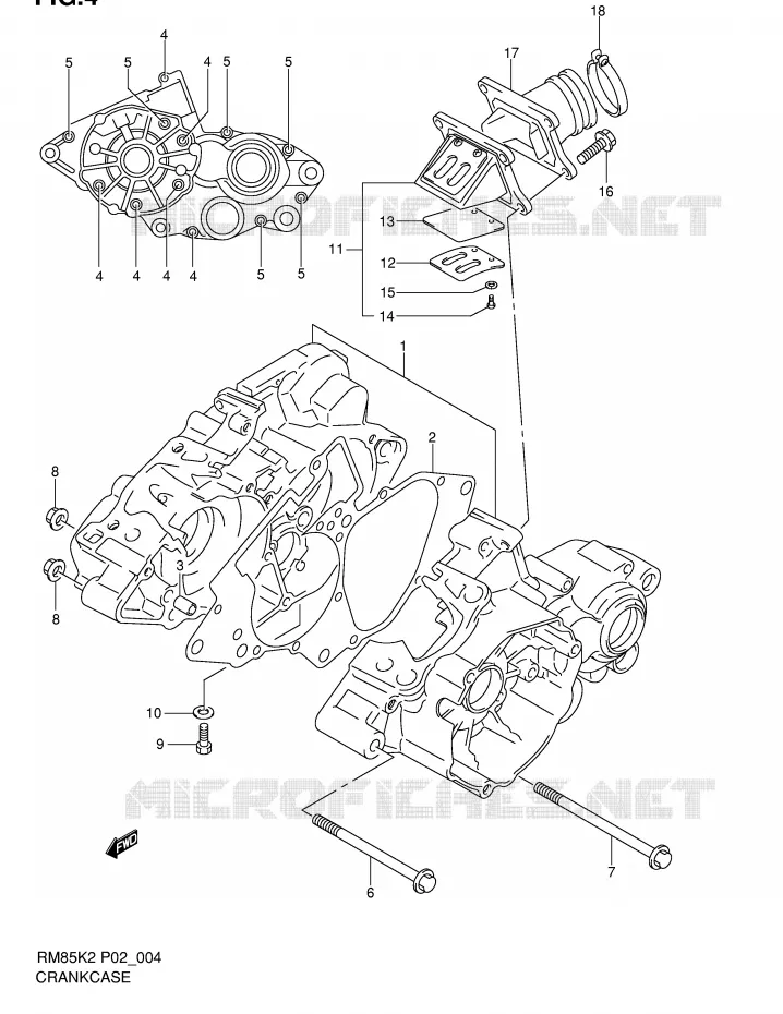 CARTER Suzuki MOTO 85 RM 2002  RM85K2(P2)