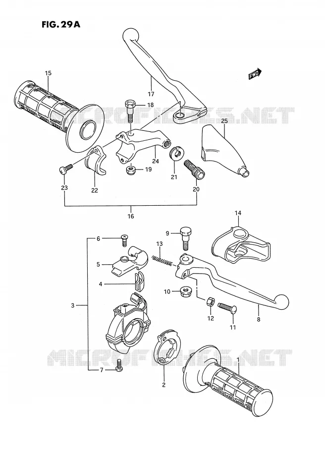 COMMODOS (MODELE K/L/M/N/P/R/S) Suzuki MOTO 80 RM 1993  RM80P(E3)