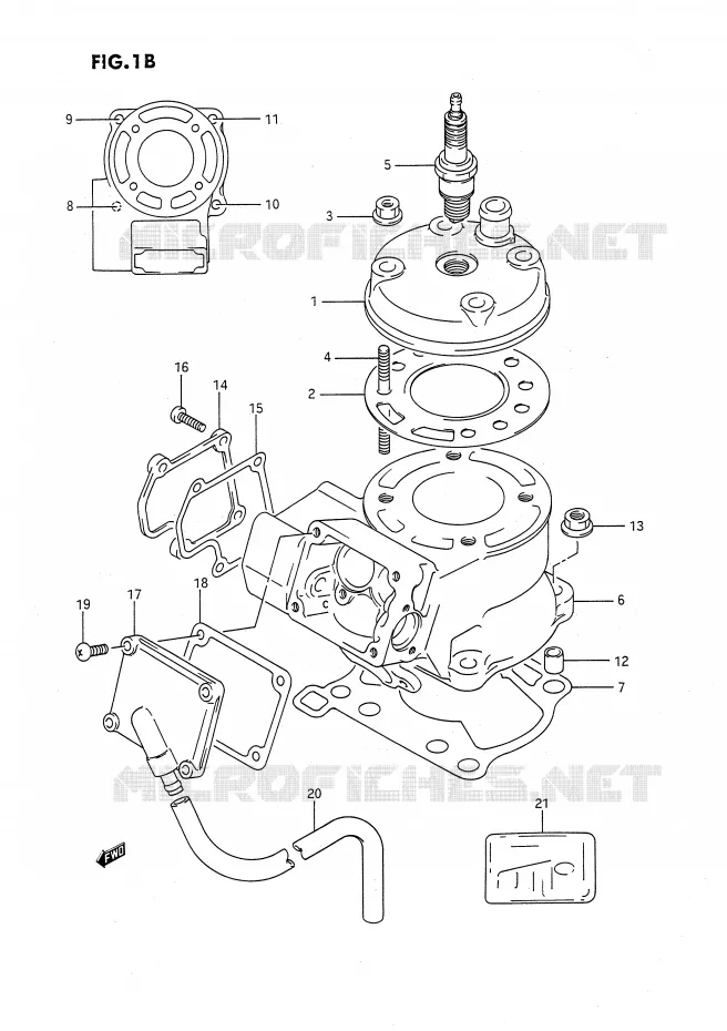 CYLINDRE (MODELE L) Suzuki MOTO 80 RM 1995  RM80XS(E2)
