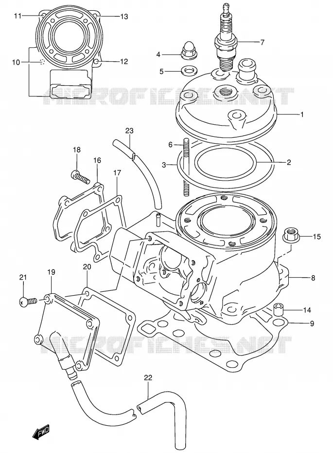 CYLINDRE Suzuki MOTO 85 RM 2003  RM85LK3(P3/P28)