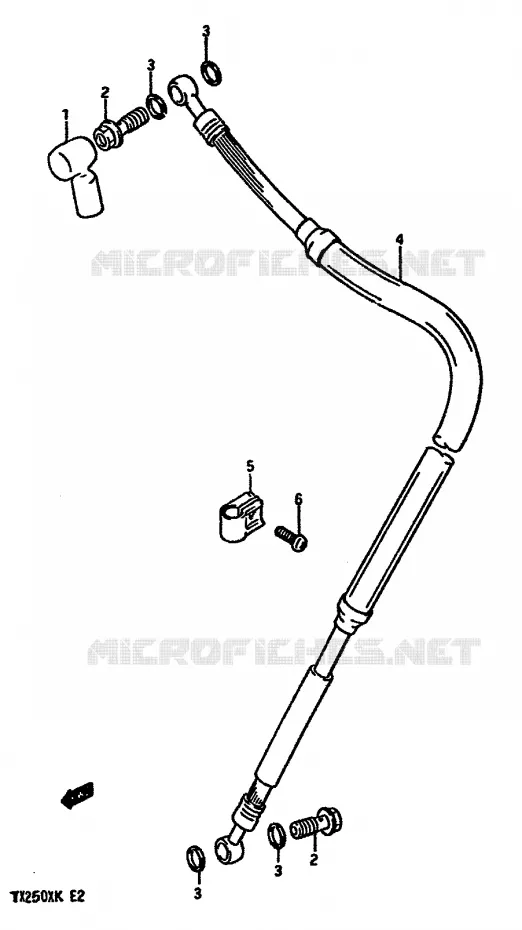 DURITE DE FREIN AVANT Suzuki MOTO 250 TS-X 1984  TS250XE(E/G/H/J/K)