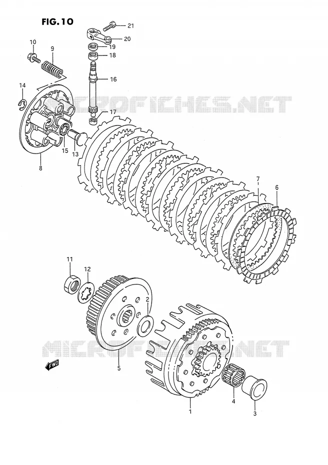 EMBRAYAGE (MODELE K/L/M) Suzuki MOTO 250 RMX 1995  RMX250S(E3)