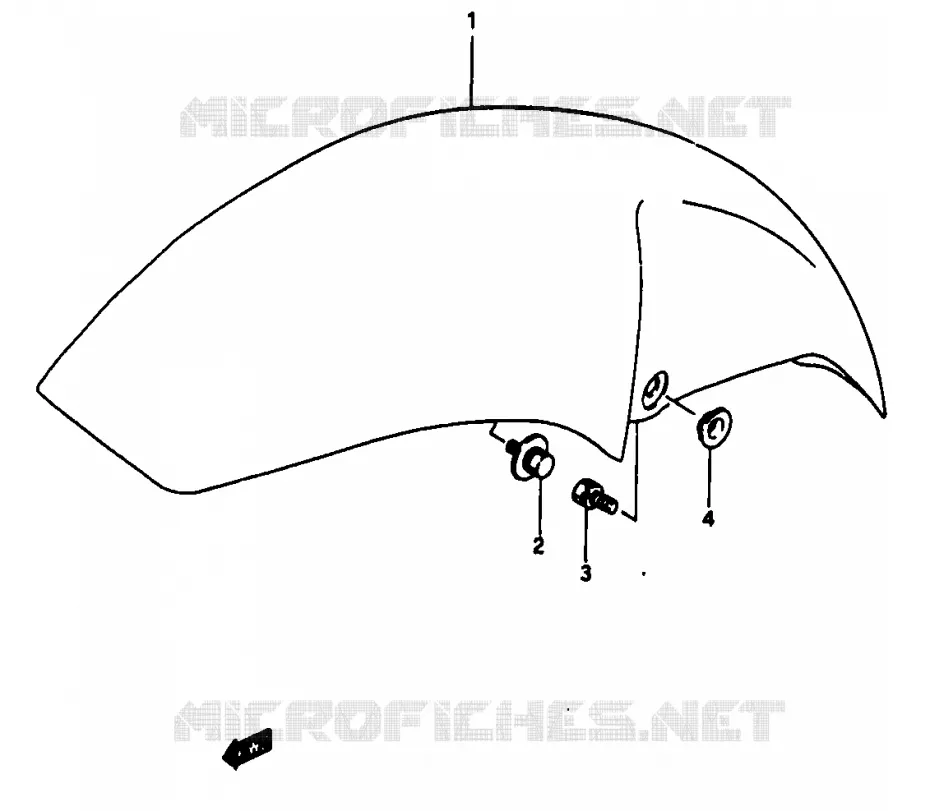 GARDE BOUE AVANT Suzuki MOTO 50 Autres-modeles 1994  TV50R(M/R)