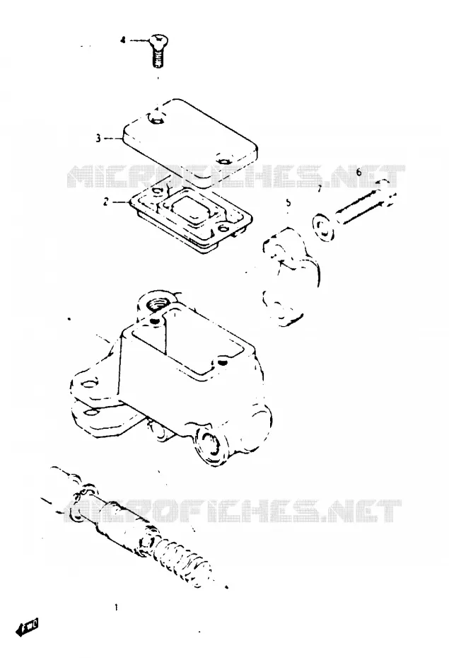 MAITRE CYLINDRE AVANT (MODEL E E18 F.NO.106210-/MODEL F/G) Suzuki MOTO 125 TS-X 1984  TS125XE(E/F/G)