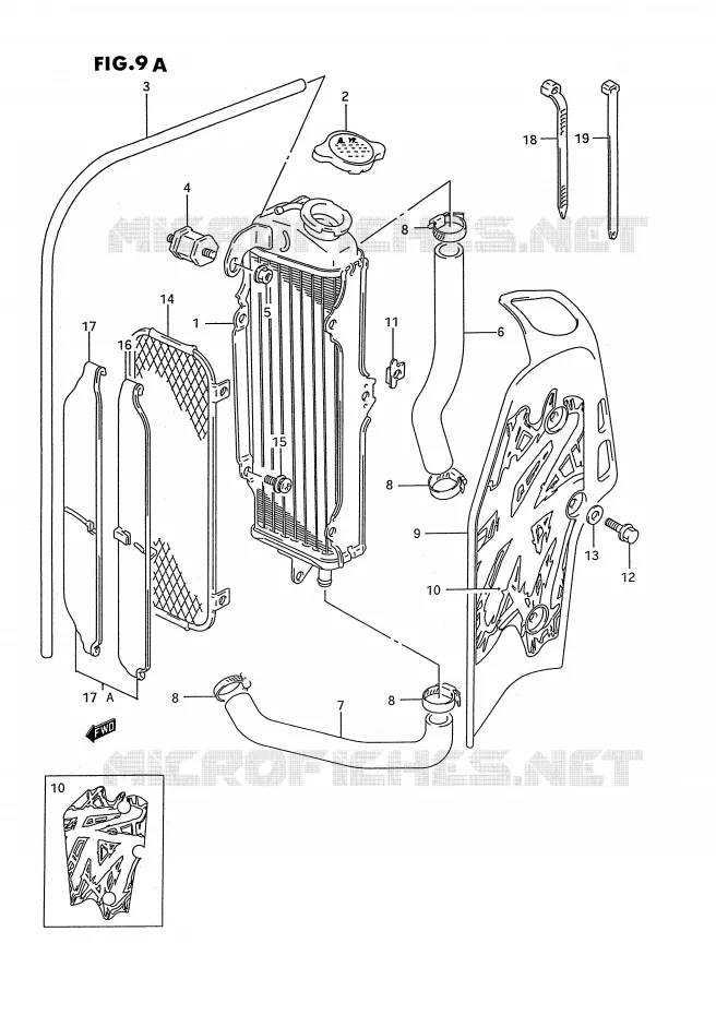 RADIATEUR (MODELE R/S) Suzuki MOTO 80 RM 1989  RM80K(E3)