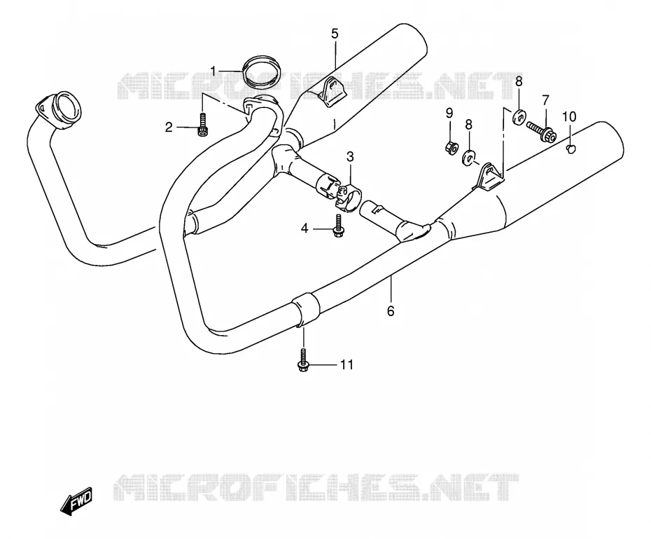 SILENCIEUX Suzuki MOTO 800 VX 1993  VX800P(E4)