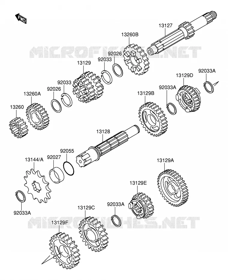 TRANSMISSION Suzuki MOTO 100 RM 2003  RM100K3(E21)