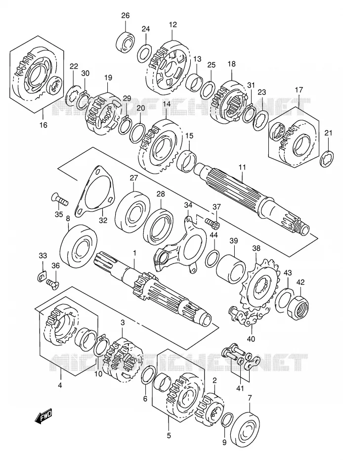 TRANSMISSION Suzuki MOTO 1000 TL-R 1999  TL1000RX(E2)