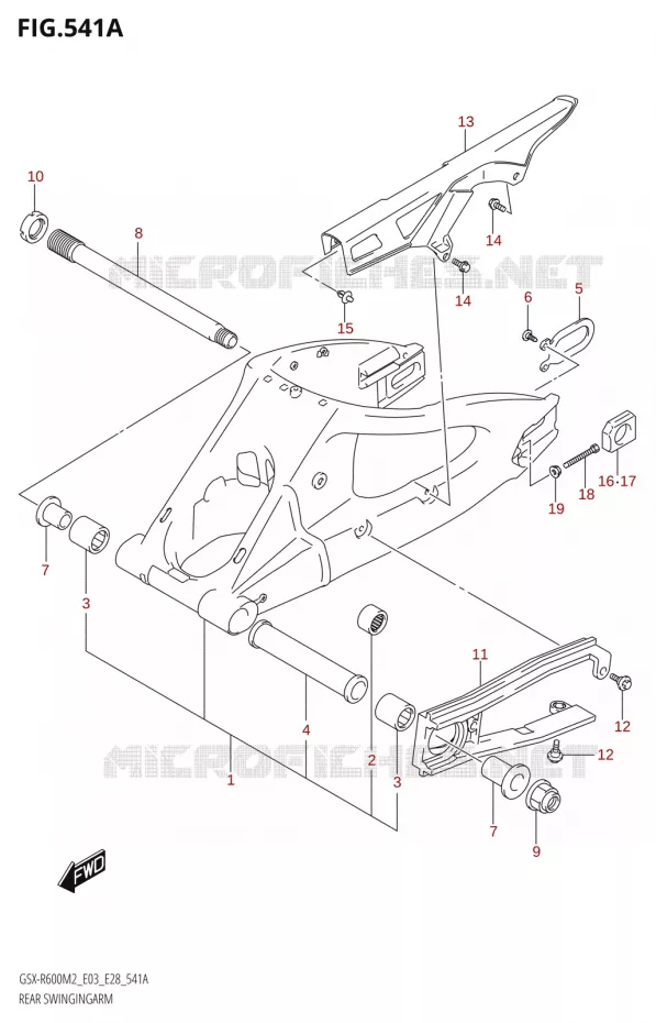BRAS OSCILLANT Suzuki MOTO 600 GSX-R 2022  GSX-R600 M2 (E03,E28,E33)