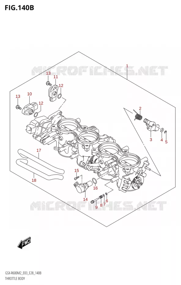 CORPS DE PAPILLON (E33) Suzuki MOTO 600 GSX-R 2022  GSX-R600 M2 (E03,E28,E33)
