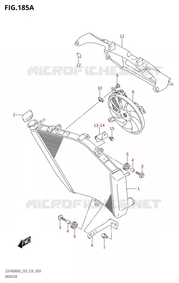 RADIATEUR Suzuki MOTO 600 GSX-R 2022  GSX-R600 M2 (E03,E28,E33)