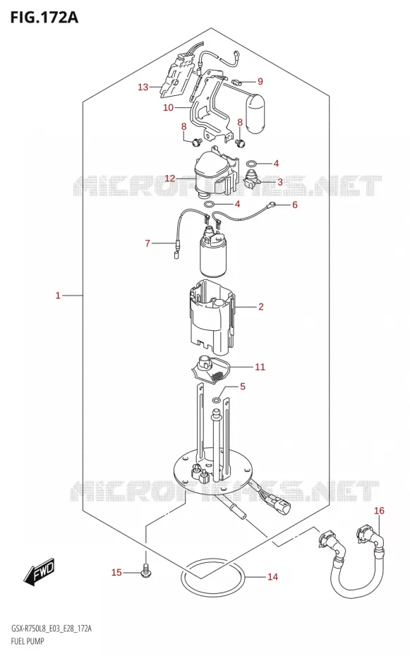 POMPE A ESSENCE Suzuki MOTO 750 GSX-R 2018  GSX-R750 L8 (E03,E28,E33)