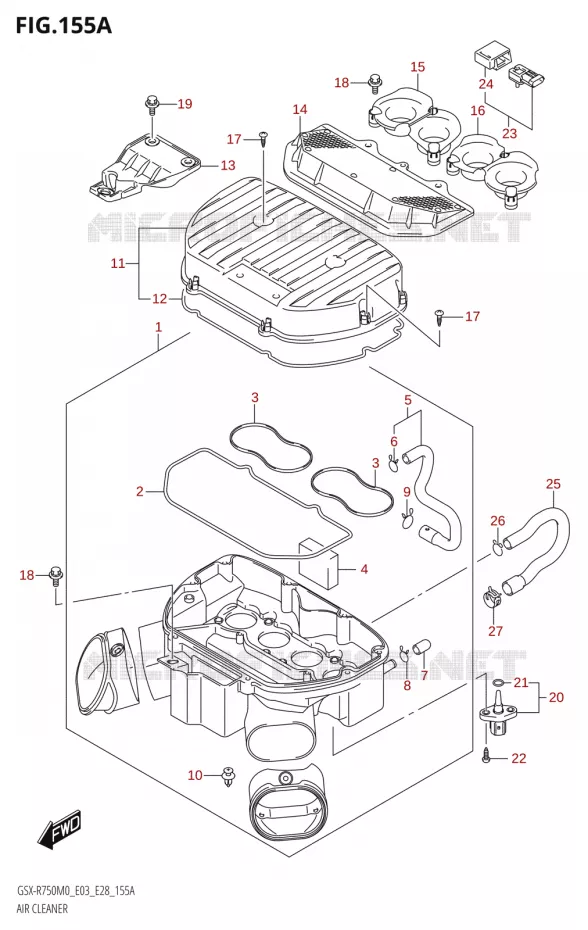 FILTRE A AIR Suzuki MOTO 750 GSX-R 2020  GSX-R750 M0 (E03,E28,E33)