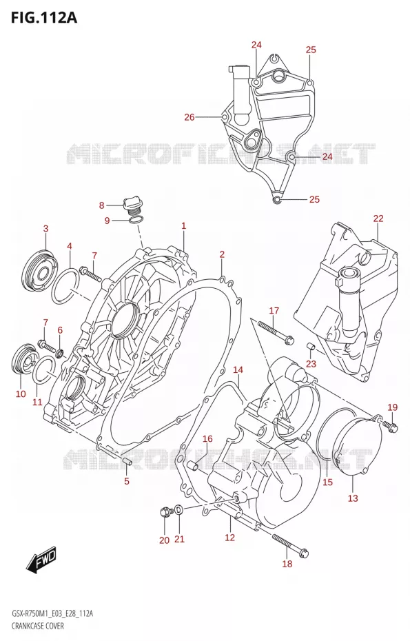 COUVERCLES DE CARTERS Suzuki MOTO 750 GSX-R 2021  GSX-R750 M1 (E03,E28,E33)