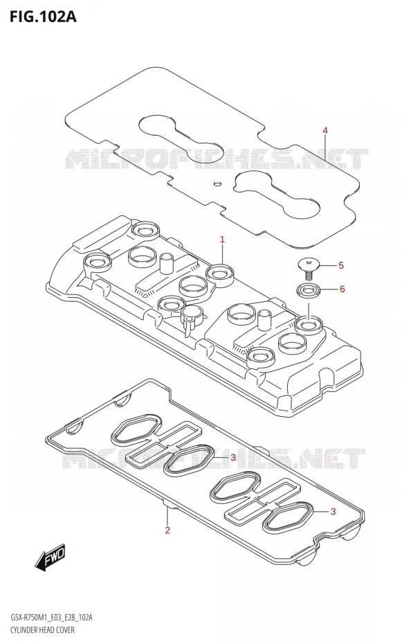 COUVRE CULASSE Suzuki MOTO 750 GSX-R 2021  GSX-R750 M1 (E03,E28,E33)