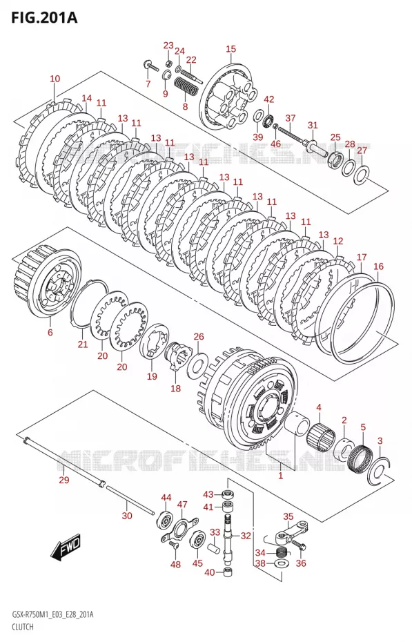 EMBRAYAGE Suzuki MOTO 750 GSX-R 2021  GSX-R750 M1 (E03,E28,E33)