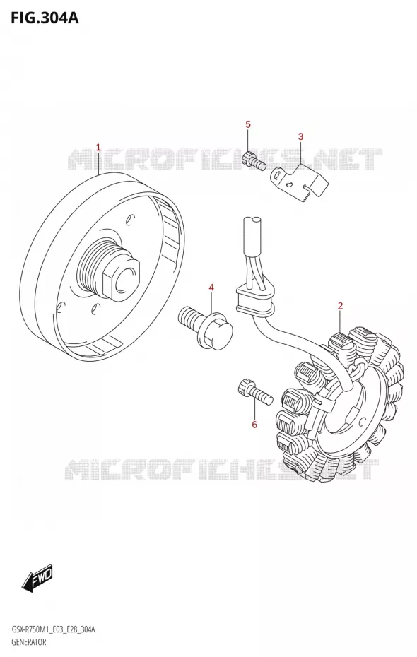 GENERATEUR Suzuki MOTO 750 GSX-R 2021  GSX-R750 M1 (E03,E28,E33)