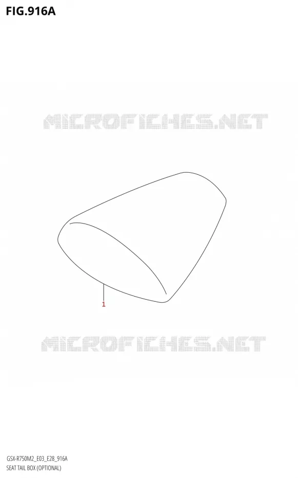 CAPOT DE SELLE (OPTIONAL) Suzuki MOTO 750 GSX-R 2022  GSX-R750 M2 (E03,E28,E33)