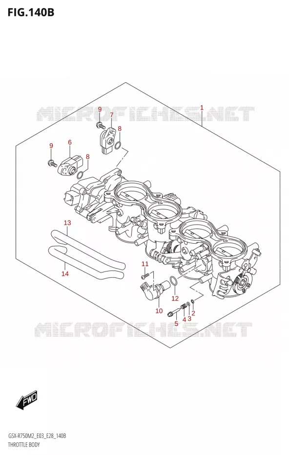 CORPS DE PAPILLON (E33) Suzuki MOTO 750 GSX-R 2022  GSX-R750 M2 (E03,E28,E33)
