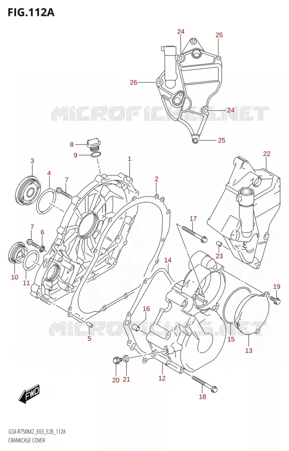COUVERCLES DE CARTERS Suzuki MOTO 750 GSX-R 2022  GSX-R750 M2 (E03,E28,E33)