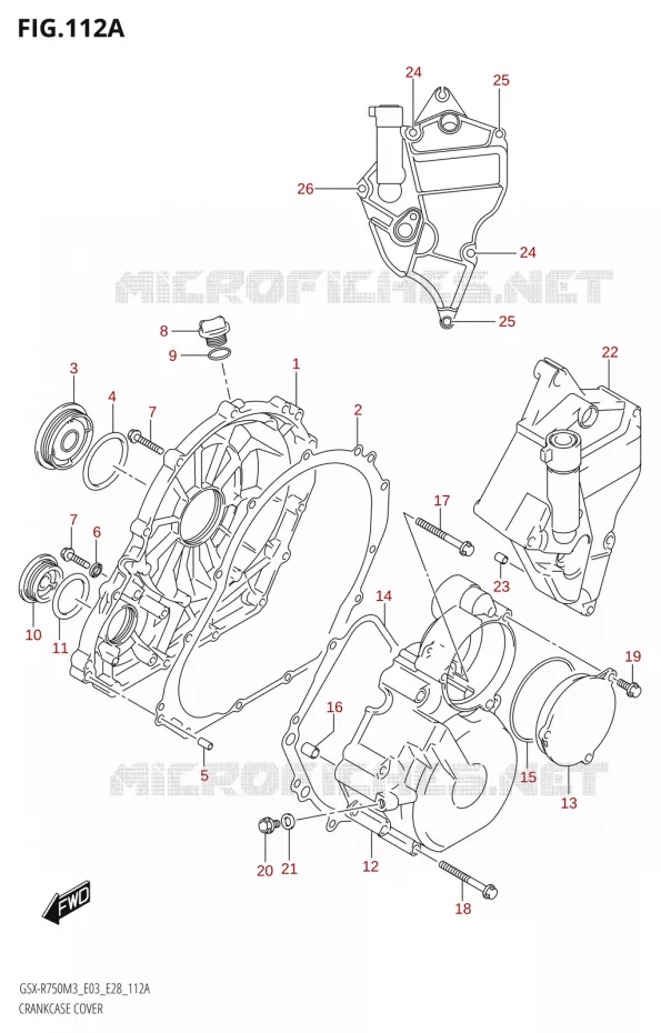 COUVERCLES DE CARTERS Suzuki MOTO 750 GSX-R 2023  GSX-R750 M3 (E03,E28,E33)