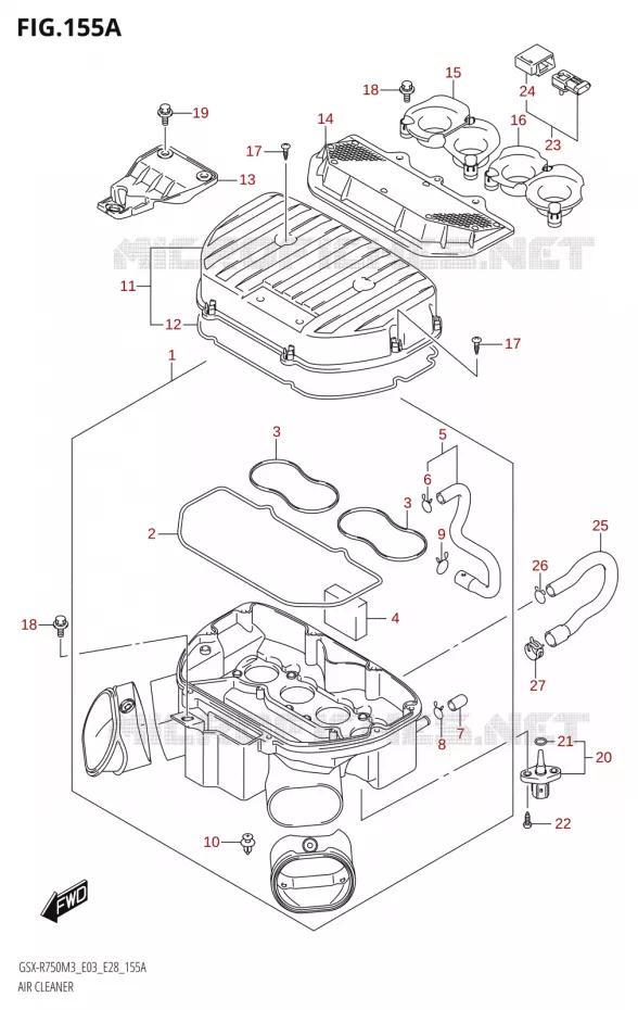 FILTRE A AIR Suzuki MOTO 750 GSX-R 2023  GSX-R750 M3 (E03,E28,E33)