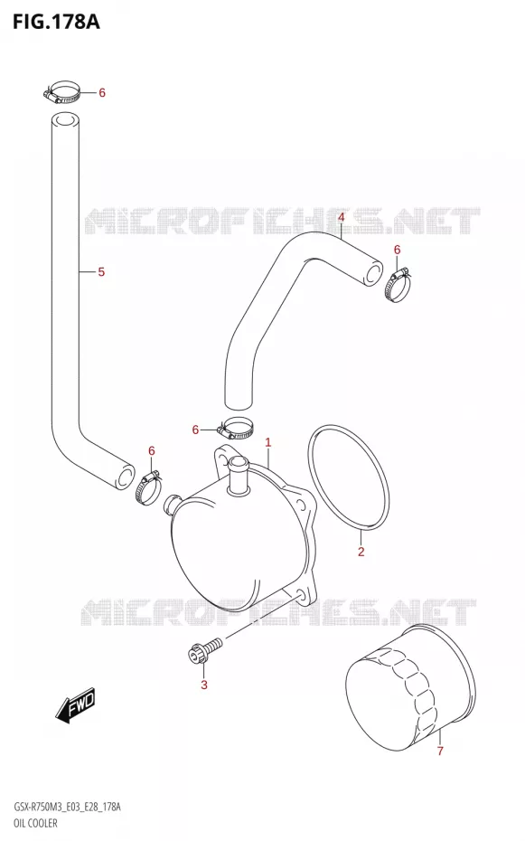 RADIATEUR D'HUILE Suzuki MOTO 750 GSX-R 2023  GSX-R750 M3 (E03,E28,E33)