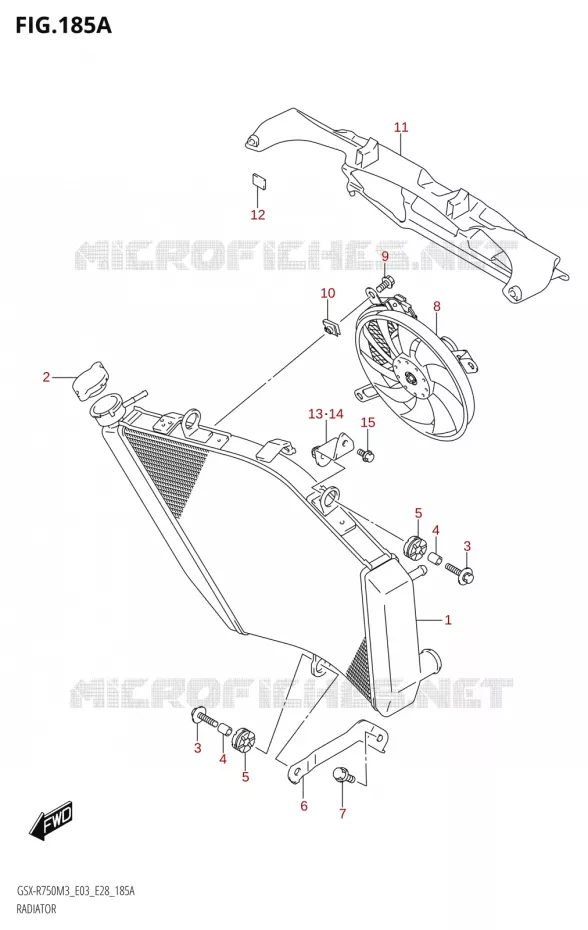 RADIATEUR Suzuki MOTO 750 GSX-R 2023  GSX-R750 M3 (E03,E28,E33)