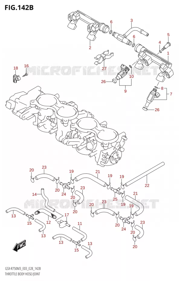 SYSTÈME D'INJECTION (E33) Suzuki MOTO 750 GSX-R 2023  GSX-R750 M3 (E03,E28,E33)