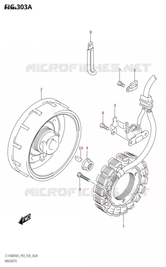 ALLUMAGE ROTOR - STATOR Suzuki QUAD 400 KINGQUAD 2023  LT-A400F M3 (P28)