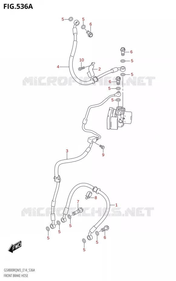 DURITE DE FREIN AVANT Suzuki MOTO 800 GSX 2023  GSX800RQ M3 (E14)
